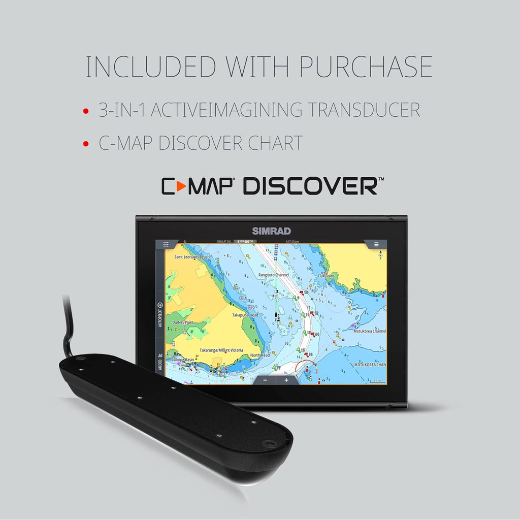 Traceur de cartes et sondeur Simrad GO avec options de transducteur et radar, carte de cartes C-MAP Discover préchargée – Présentation