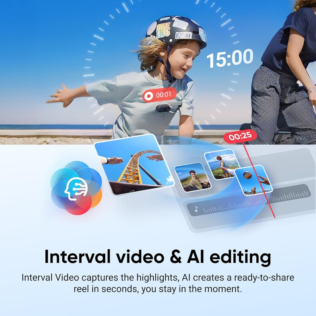 Insta360 GO 3S - 128 Go Noir 4K Mini Caméra Portable pour Vlogging Mains Libres POV Fixation Universelle Stabilisation Autonomie 140 min Étanche jusqu'à 10 m POV pour Animaux – Présentation