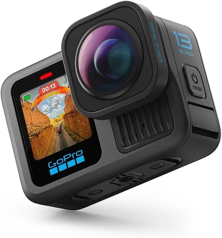Kit caméra d'action GoPro HERO13 Black avec 3 batteries Enduro, double chargeur, carte microSD 64 Go et kit d'accessoires – Vidéo Ultra HD 5,3K, HyperSmooth 6.0, résistant à l’eau.