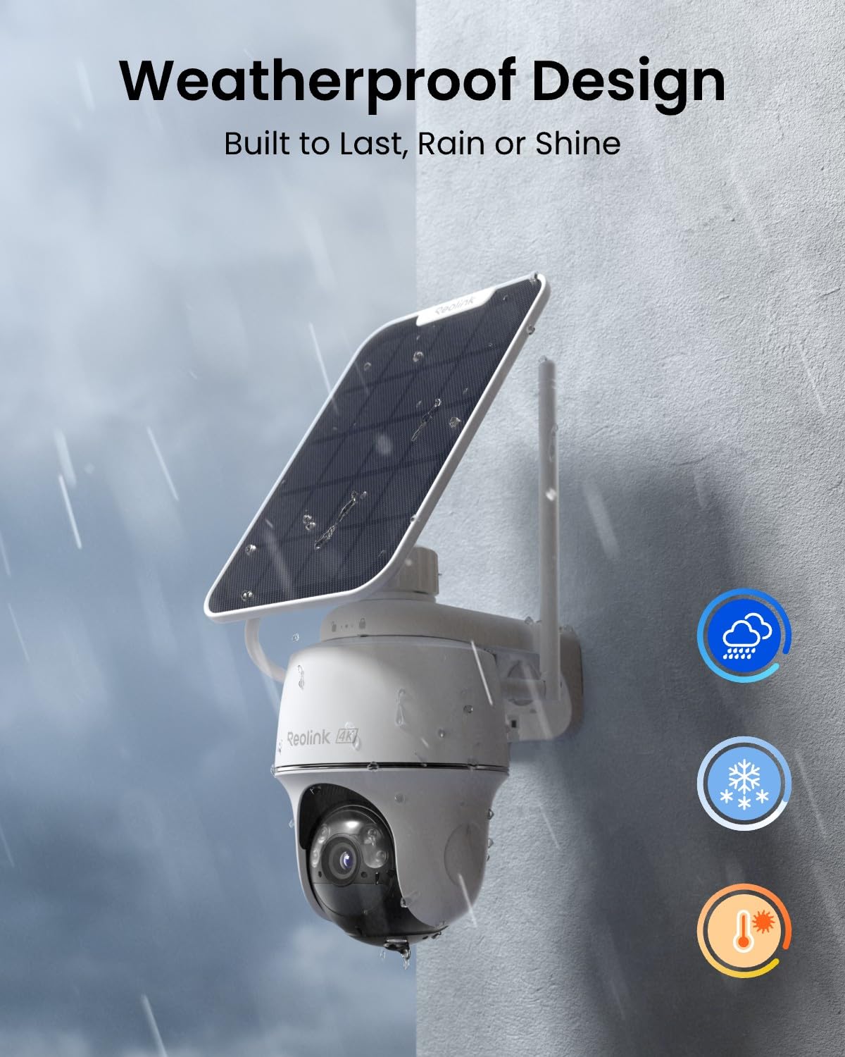 Caméra de surveillance solaire sans fil REOLINK 4K Argus PT Ultra