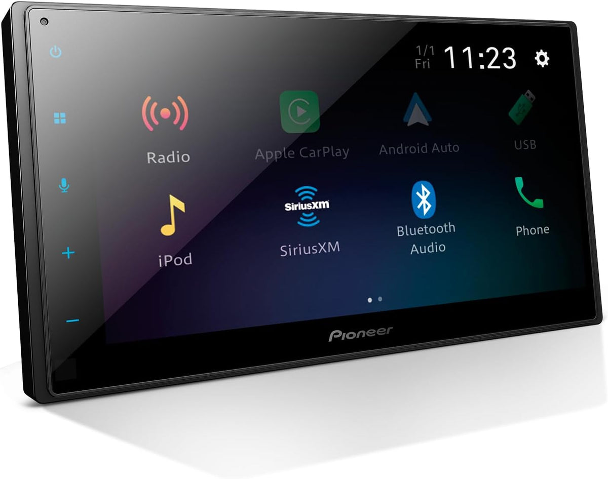 Autoradio multimédia numérique double DIN Pioneer DMH-1600NEX 6,8 pouces - Bluetooth intégré, compatible Apple CarPlay et Android Auto, affichage tactile, entrée caméra de recul