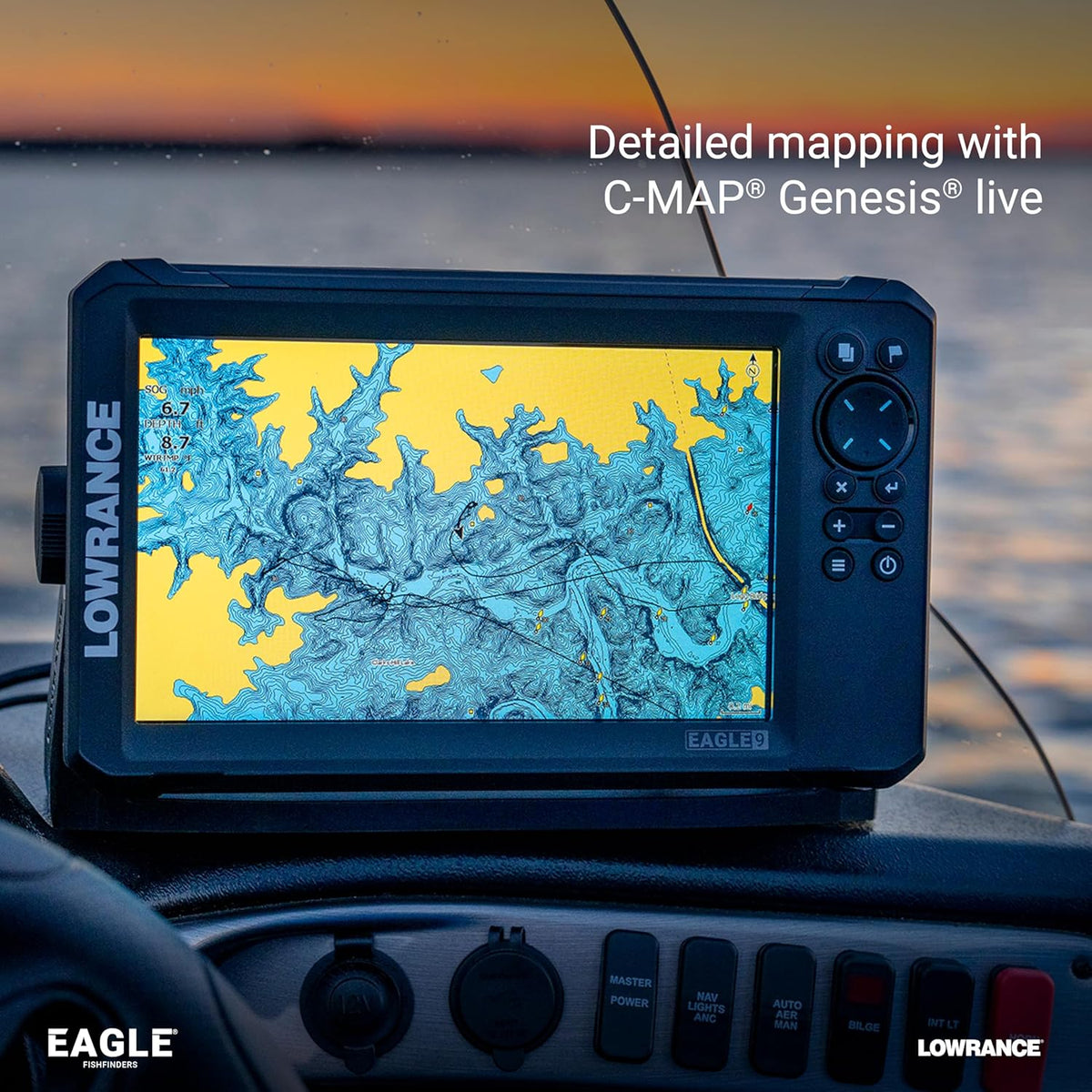 Sondeurs de pêche Lowrance Eagle 4, 5, 7 et 9 doté de écran IPS