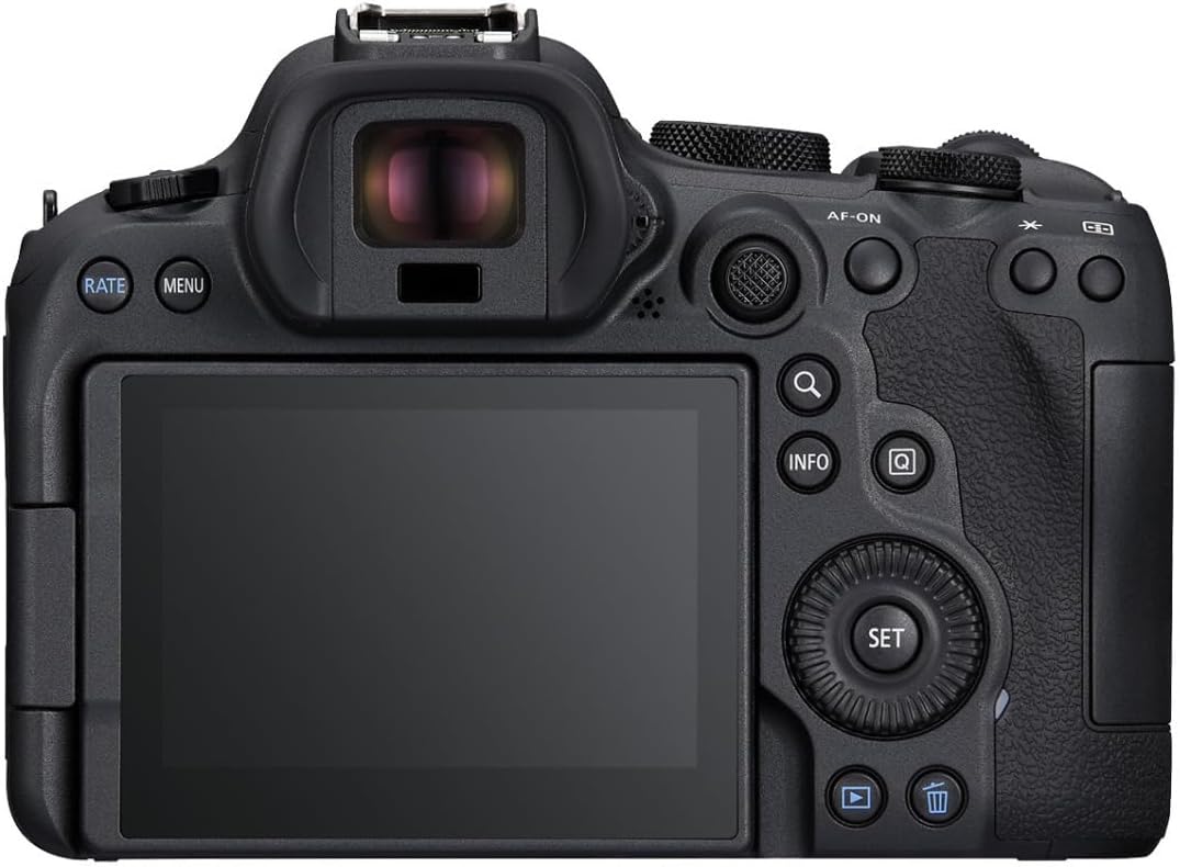 Appareil photo hybride Canon EOS R6 Mark II (boîtier nu) plein format, capteur CMOS 24,2 mégapixels, fonctionnalités photo et vidéo, - Noir