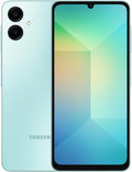 Samsung Galaxy A06 4G LTE (64 Go + 4 Go) Version latine SM-A065M/DS Débloqué d'usine 6,7 pouces Double SIM Double caméra 50 MP (Étui inclus) - (Vert clair) – Présentation