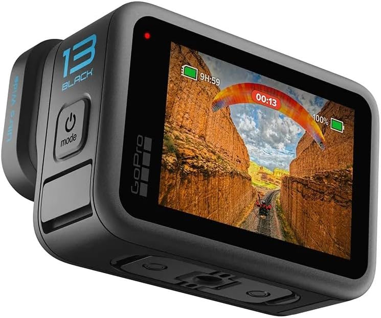 Kit caméra d'action GoPro HERO13 Black avec 3 batteries Enduro, double chargeur, carte microSD 64 Go et kit d'accessoires – Vidéo Ultra HD 5,3K, HyperSmooth 6.0, résistant à l’eau.