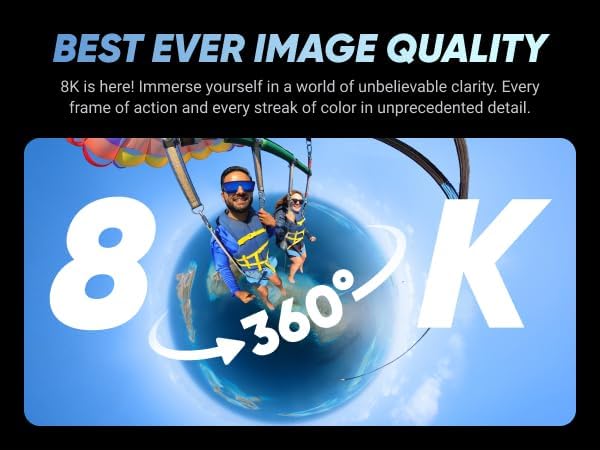 Kit Insta360 X4 Basic - Caméra d'action 360° étanche 8K doté de capteur 1/2" 48 MP, vidéo HDR 360° 8K, photo 360° 72 MP, objectif unique 4K | Le pack comprend une perche à selfie et un cache-objectif (256 Go)