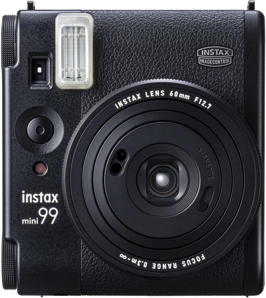 Appareil photo instantané Fujifilm Instax Mini 99, pack économique de 60 films instantanés Fuji Instax Mini, étui de transport marron, album photo 64 pochettes et plus encore – Présentation