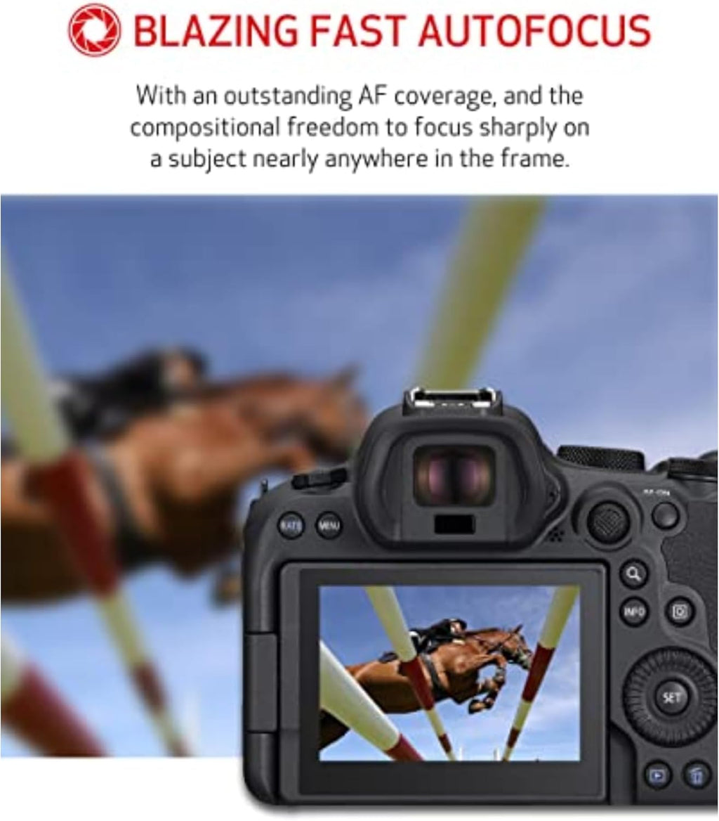Appareil photo hybride plein format Canon EOS R6 Mark II, objectif RF 24-105 mm f/4-7.1 IS STM, capteur CMOS 24,2 mégapixels, photos et vidéos, noir – Présentation