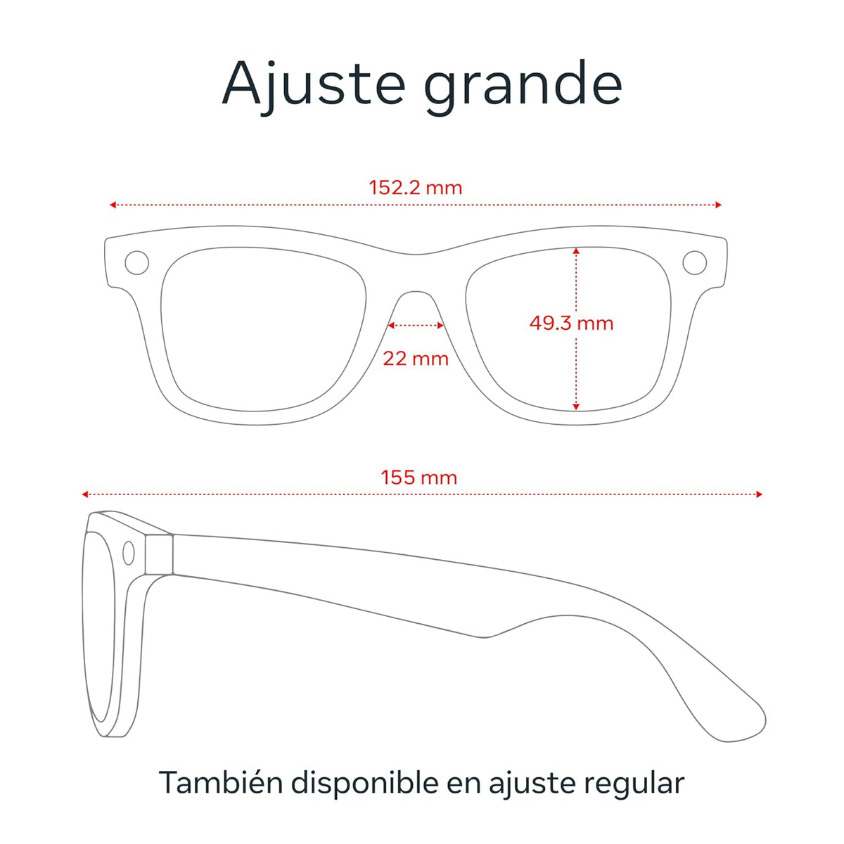 Ray-Ban Meta (1re génération) Wayfarer Noir mat | Lunettes intelligentes IA pour hommes et femmes — Appareil de prise de vue 12 MP, haut-parleurs à oreille ouverte, enregistrement vidéo