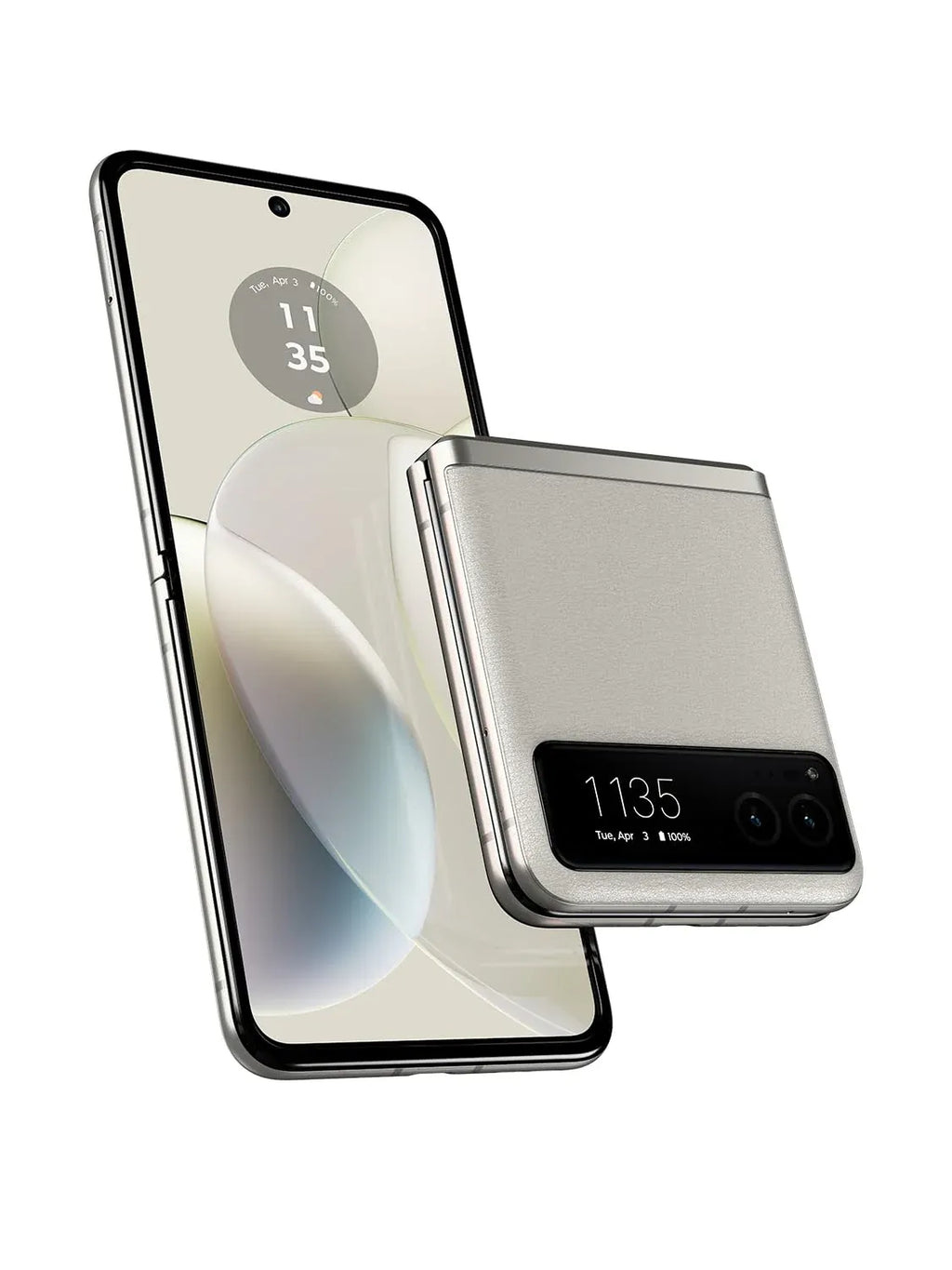 Motorola Razr | 2023 | Débloqué | Conçu pour les États-Unis | 8 Go/128 Go | Appareil photo 32 Mpx | Crème vanille | 73,95 x 170,82 x 7,35 mm – Présentation