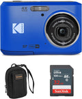 KODAK PIXPRO FZ45-BK Appareil photo digital 16 MP, grossissement optique 4x, grand angle 27 mm, vidéo Full HD 1080p, écran LCD 2,7 pouces, adapté à le vlogging (bleu).