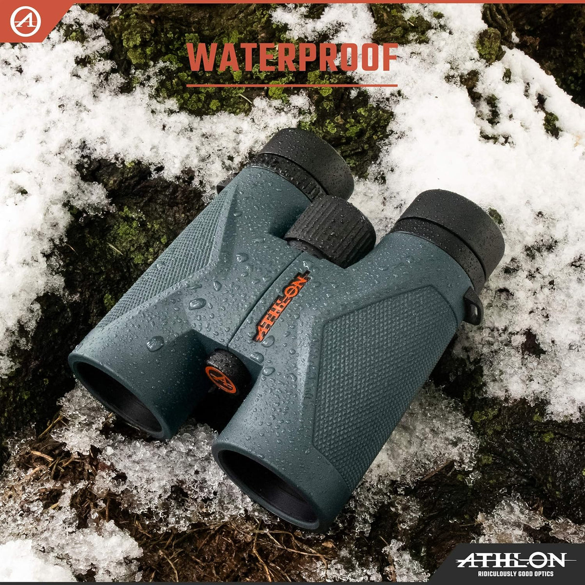 Jumelles Athlon Optics 8x42 Midas UHD grises doté de verres ED pour toute la famille. Jumelles haute puissance idéales pour la chasse, l'observation des oiseaux et bien plus encore.