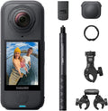 Pack multivue ultime Insta360 X4 Air pour moto - Caméra 360° 8K légère (165 g), perche à selfie invisible, objectifs interchangeables, prise de vue avant cadrage, protection anti-vent intégrée, stabilisation – Présentation