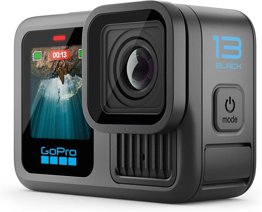 Caméra sportive - Noire résistant à l’eau doté de vidéo 5,3K60, photo 27 MP + compatible doté de les objectifs de la série HB
