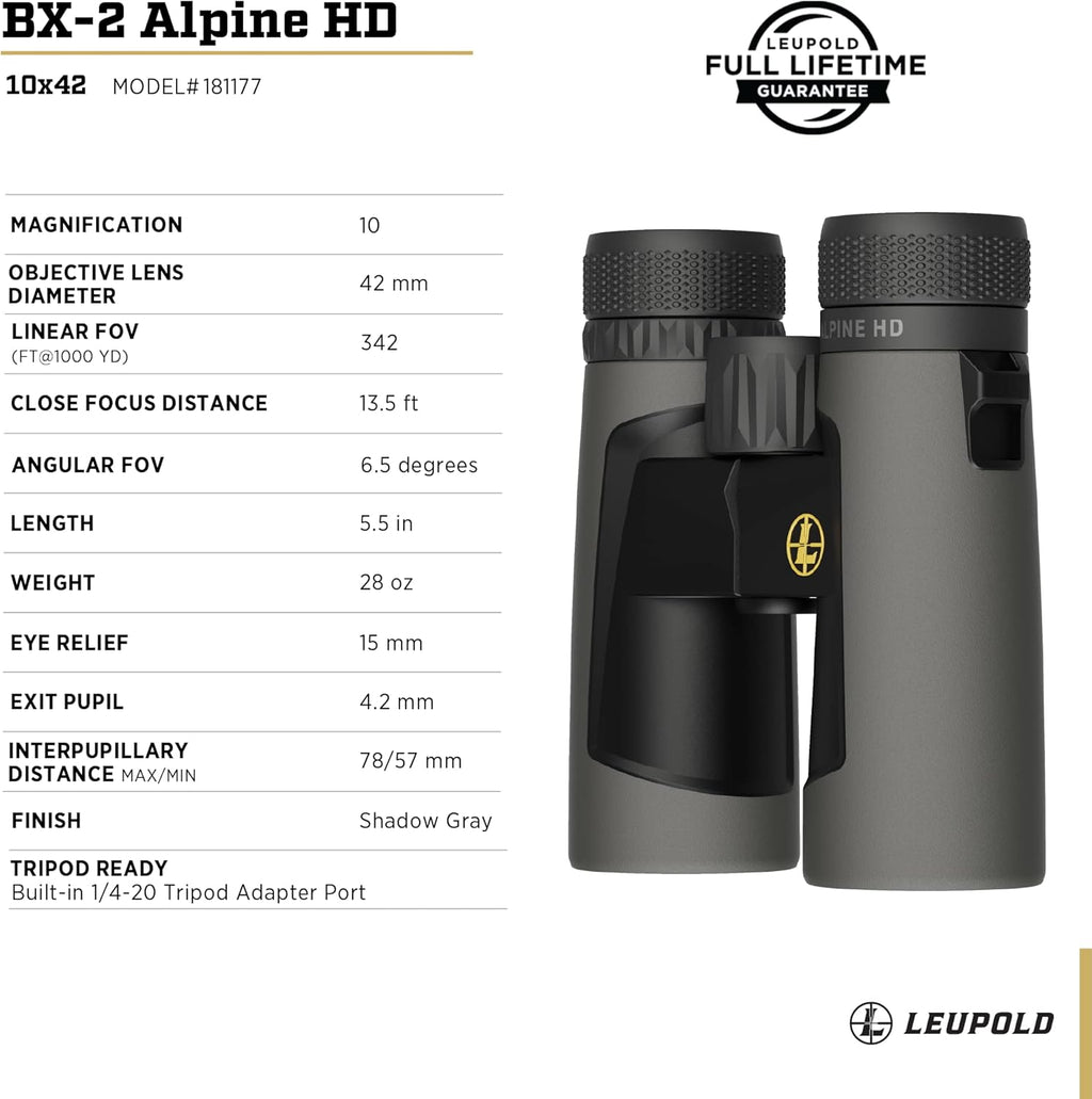 Jumelles Leupold BX-2 Alpine HD 10x42mm (181177) – Présentation